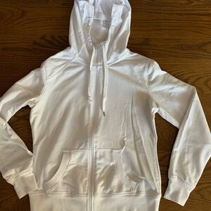 Xersion White Zip-Up Hoodie
